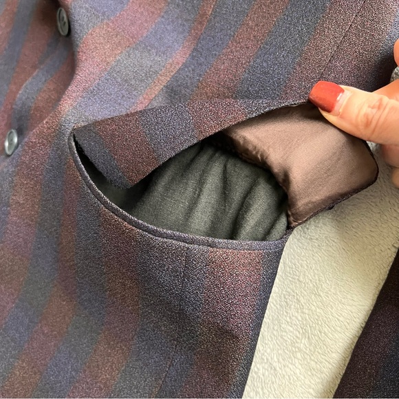 Kenzo 80s Vintage Homme Men's Oversized Stripe Runway Wool Button Blazer - Picture 8 of 17